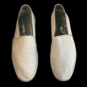 Vince. White Slip-On Perforated Sneakers 10